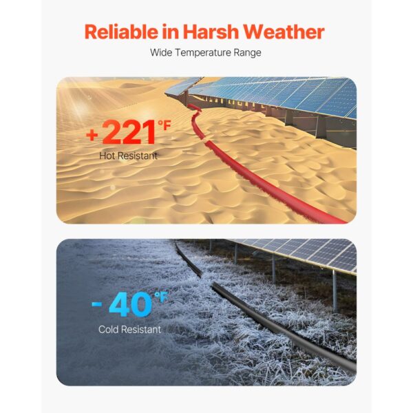 VEVOR 9,14 m Solarkabel, Verlängerungskabel 2er-Set, PV-Kabel für Solarpanele zu Hause – Bild 5