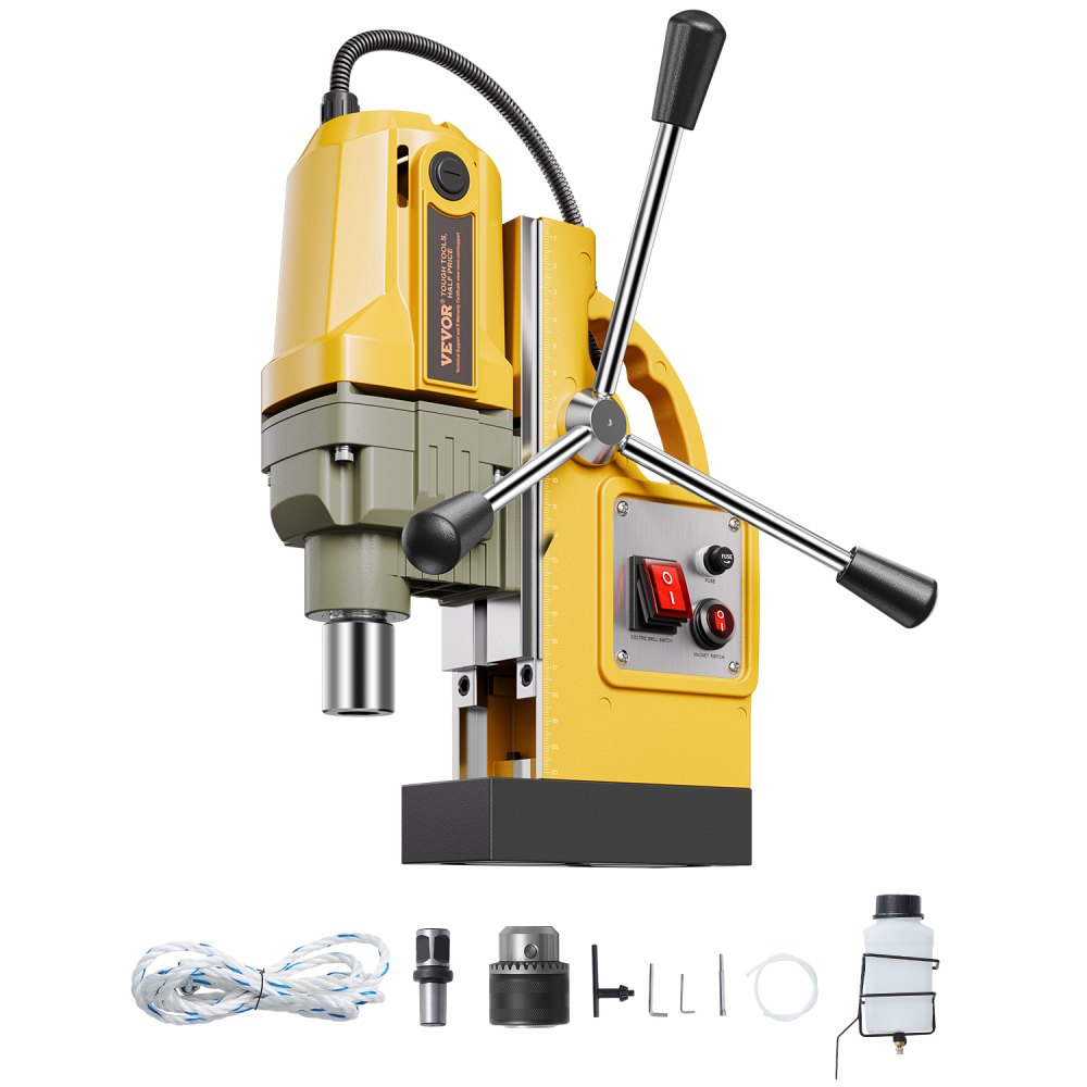 VEVOR Magnetbohrmaschine Kernbohrmaschine 1400 W (40 mm Bohrdurchmesser), 800 U/min Drehzahl
