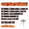 VEVOR 6-teiliges Wasserwaagen-Set, 200/120/80/60/40/25 cm Kastenwasserwaagen-Set, (nur 25 cm hat Magnet)