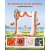 VEVOR Hochzeit Bogen, orangefarbene Blumen für Traubogen mit Vorhängen (5er-Pack), 2 Blumenarrangements – Bild 2