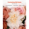 VEVOR Hochzeit Bogen, orangefarbene Blumen für Traubogen mit Vorhängen (5er-Pack), 2 Blumenarrangements – Bild 4