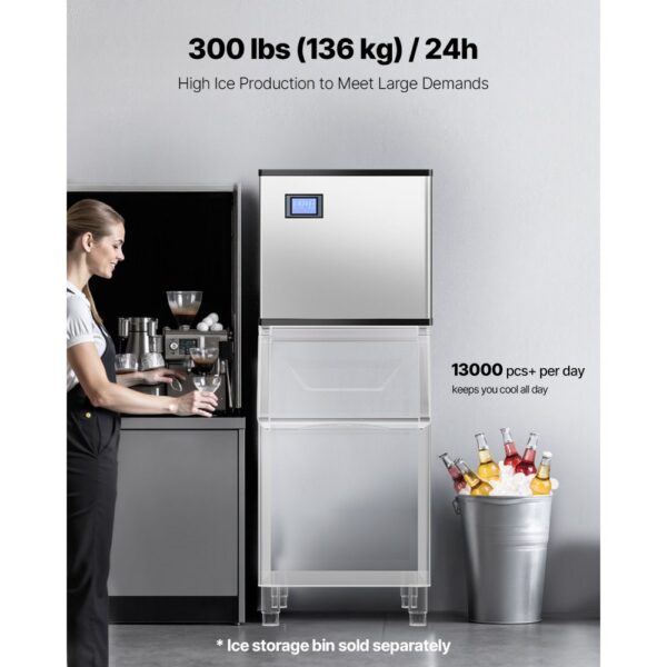 VEVOR Eismaschinenkopf kommerzieller Eisbereiter Eismaschine (nur Kopf) 136 kg/Tag – Bild 3