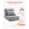 VEVOR Umwandelbares Bodensofa Schlafsofa, faltbares Sofa für Wohnzimmer und Schlafzimmer, grau – Bild 4