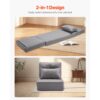 VEVOR Umwandelbares Bodensofa Schlafsofa, faltbares Sofa für Wohnzimmer und Schlafzimmer, grau – Bild 5