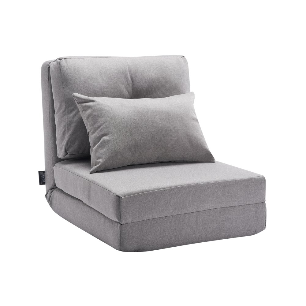 VEVOR Umwandelbares Bodensofa Schlafsofa, faltbares Sofa für Wohnzimmer und Schlafzimmer, grau
