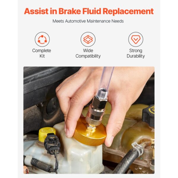 VEVOR Brake Master Entlüfterset 17-teilig professionelles Bremsentlüfter-Adapterset mit komplettem Set – Bild 2