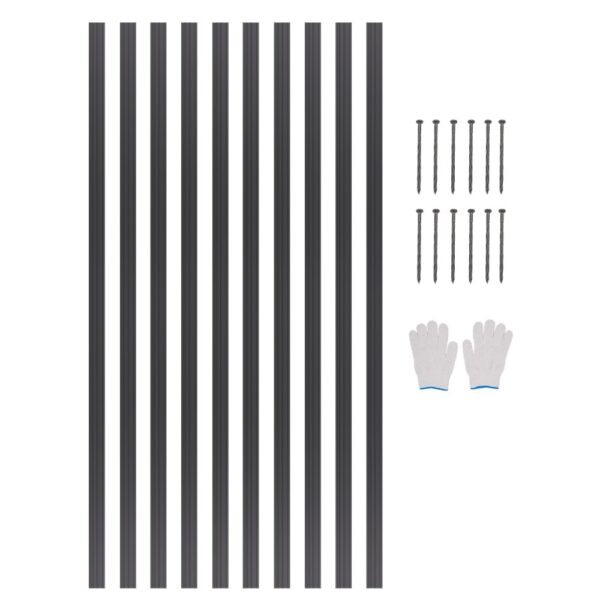 VEVOR Beeteinfassung, 10er-Pack, 1524x43x1,6 mm, Rasenkante aus Aluminiumlegierung