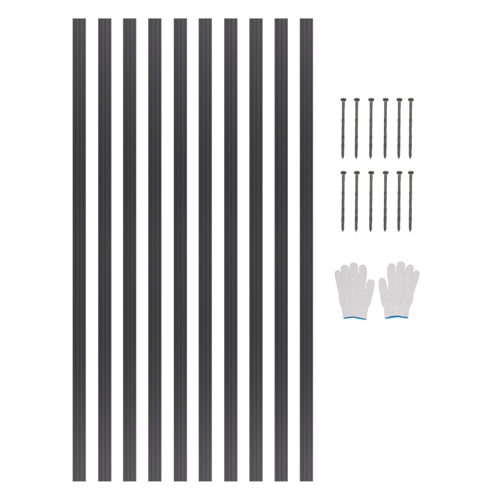 VEVOR Beeteinfassung, 10er-Pack, 1524x43x1,6 mm, Rasenkante aus Aluminiumlegierung