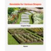 VEVOR Rasenkante, 5er Pack, 990x181x1,5 mm, biegbare Beetumrandung, robuste Gartenpalisade – Bild 4