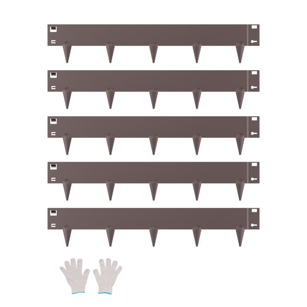 VEVOR Rasenkante, 5er Pack, 990x181x1,5 mm, biegbare Beetumrandung, robuste Gartenpalisade