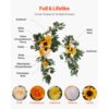 VEVOR Blumen für Hochzeit Bogen, gelbe Blumen für Traubogen mit Vorhängen (3er-Set), 2 Blumenarrangements – Bild 5 VEVOR Blumen für Hochzeit Bogen, gelbe Blumen für Traubogen mit Vorhängen (3er-Set), 2 Blumenarrangements – Bild 5