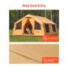 VEVOR Aufblasbares Zelt für Camping 8-12 Personen mit Handpumpe, Baldachin, 2 Türen & Netzfenstern – Bild 5