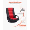 VEVOR drehbarer Boden Gamingstuhl mit Armlehnen (360° drehbar) Bodensofa mit 6 einstellbaren Positionen – Bild 4 VEVOR drehbarer Boden Gamingstuhl mit Armlehnen (360° drehbar) Bodensofa mit 6 einstellbaren Positionen – Bild 4