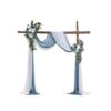 VEVOR Künstliches Blumenset für Hochzeit Bogen, blaue Blumen für Traubogen mit Vorhängen (4er-Set)