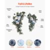 VEVOR Künstliches Blumenset für Hochzeit Bogen, blaue Blumen für Traubogen mit Vorhängen (4er-Set) – Bild 5