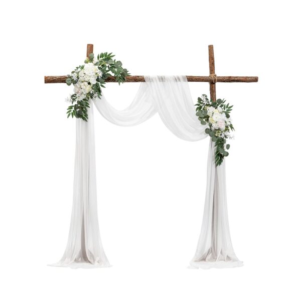VEVOR Blumenset für Hochzeit Bogen, weiße Blumen für Traubogen mit Vorhängen (3er-Set), 2 Blumenarrangements VEVOR Blumenset für Hochzeit Bogen, weiße Blumen für Traubogen mit Vorhängen (3er-Set), 2 Blumenarrangements