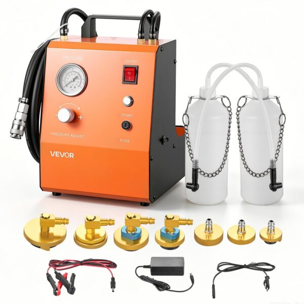 VEVOR Elektrisches Bremsenentlüftungsset Automatisches Bremsflüssigkeits-Entlüftungsgerät