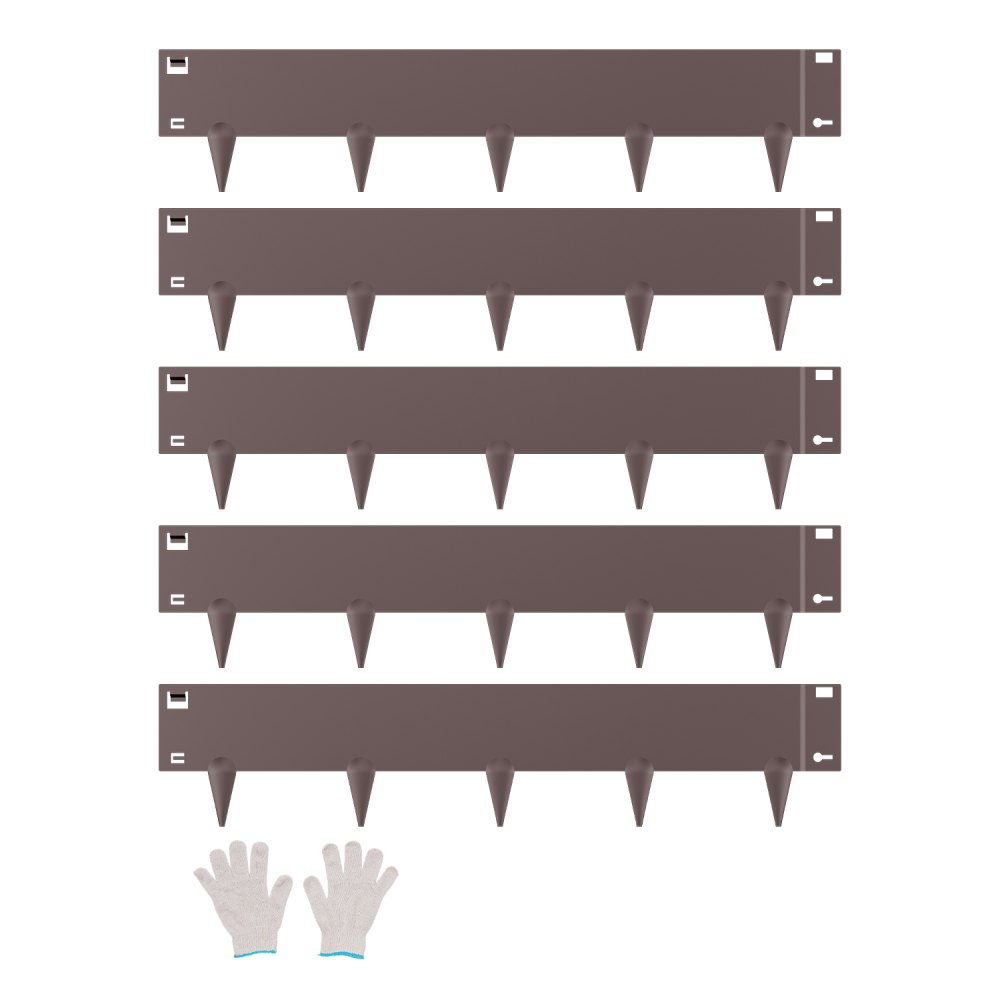 VEVOR Rasenkante, 5er-Pack, 990x207x1,5 mm, rostbeständige Metall-Beeteinfassung