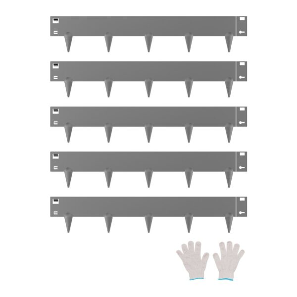 VEVOR Rasenkante 5er-Pack, Beeteinfassung 990x181 mm, biegbare Beetumrandung