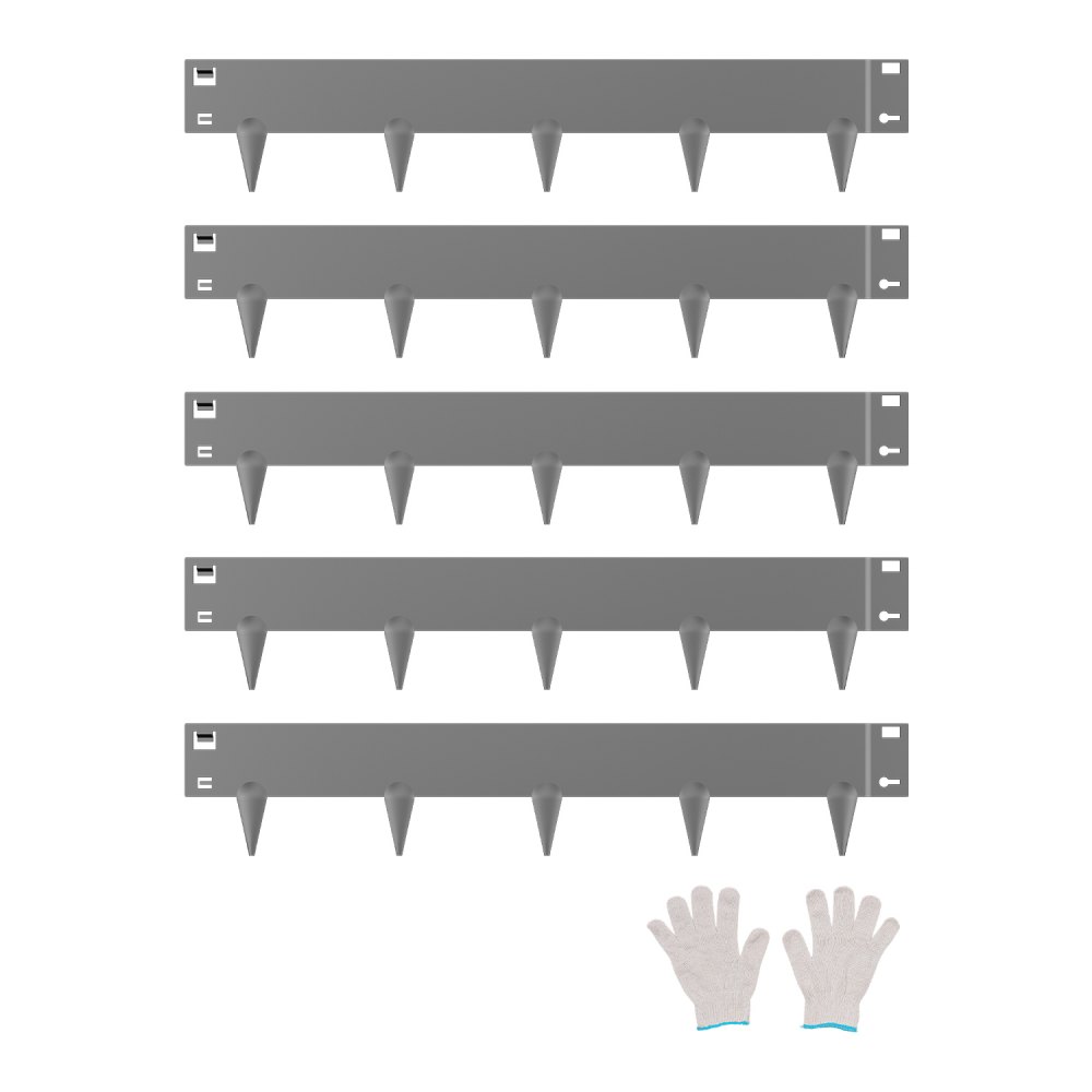 VEVOR Rasenkante 5er-Pack, Beeteinfassung 990x181 mm, biegbare Beetumrandung