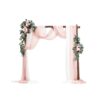 VEVOR Blumenset für Hochzeit Bogen, rosa Blumenset für Traubogen mit Vorhängen (5er-Set), 2 Blumenarrangements