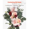 VEVOR Blumenset für Hochzeit Bogen, rosa Blumenset für Traubogen mit Vorhängen (5er-Set), 2 Blumenarrangements – Bild 4
