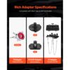 VEVOR Brake Master Entlüfterset 12-tlg. professionelles Bremsentlüfter-Adapterset mit komplettem Set und Griff – Bild 5