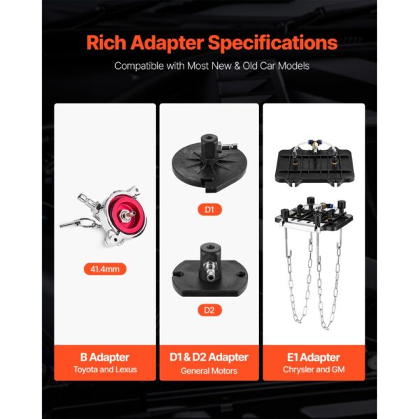 VEVOR Brake Master Entlüfterset 12-tlg. professionelles Bremsentlüfter-Adapterset mit komplettem Set und Griff – Bild 5