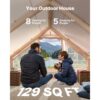 VEVOR Aufblasbare Zelte für Camping 4x3x2 m, 5–8 Personen, 300D Oxford Glamping-Zelt mit Ofenanschluss – Bild 3