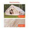 VEVOR Aufblasbare Zelte für Camping 4x3x2 m, 5–8 Personen, 300D Oxford Glamping-Zelt mit Ofenanschluss – Bild 4