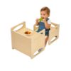 VEVOR Montessori Tisch Stuhlset Kleinkindertischset (1 Tisch + 1 Stuhl) aus Holz für 1–5-Jährige, Natur VEVOR Montessori Tisch Stuhlset Kleinkindertischset (1 Tisch + 1 Stuhl) aus Holz für 1–5-Jährige, Natur