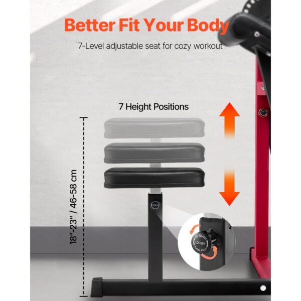 VEVOR Preacher Curl Bank, 2 in 1 Bizeps-Curlbank und Trizeps-Extension-Maschine, Krafttrainingsbank – Bild 4