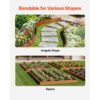VEVOR Rasenkante, 6er Pack 1016x203,2 mm, biegbare Garteneinfassung, Raseneinfassung für Blumenbeete – Bild 4