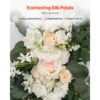 VEVOR Blumenset für Hochzeit Bogen, weiße Blumen für Traubogen mit Vorhängen (4er-Set), 2 Blumenarrangements – Bild 4