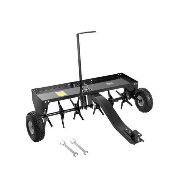 VEVOR Aerifizierer 1275x980x885 mm, Rasenbelüfter mit Universalkupplung, Anhängebelüfter mit Eisenspikes