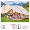 VEVOR Aufblasbare Zelte für Camping 3x2x2 m, 3–5 Personen, Handpumpe, Ofenanschluss