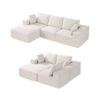 VEVOR Modulares Sofa L-förmiges Ecksofa Schlafsofa mit hochelastischem Schaumstoff & hoher Dichte