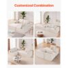 VEVOR Modulares Sofa L-förmiges Ecksofa Schlafsofa mit hochelastischem Schaumstoff & hoher Dichte – Bild 3