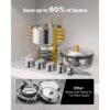 VEVOR Chafing Dish Buffet Speisenwärmer mit 4 Behältern in voller Größe (4,7 L pro) – Bild 5