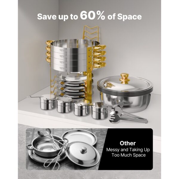 VEVOR Chafing Dish Buffet Speisenwärmer mit 4 Behältern in voller Größe (4,7 L pro) – Bild 5