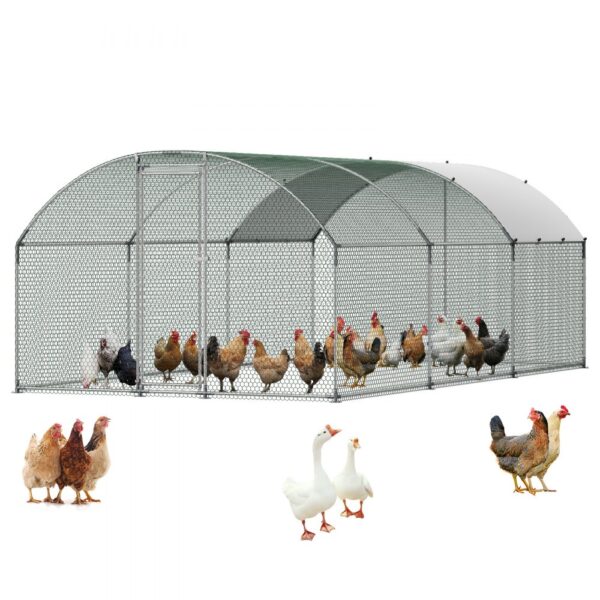 VEVOR Hühnerstall, 3x6x2 m, begehbarer Hühnerauslauf mit Abdeckung, Enten- & Kaninchenkäfig