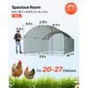 VEVOR Hühnerstall, 3x6x2 m, begehbarer Hühnerauslauf mit Abdeckung, Enten- & Kaninchenkäfig – Bild 2