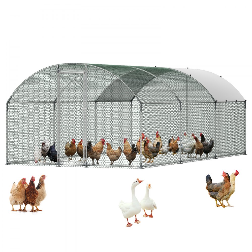 VEVOR Hühnerstall, 3x6x2 m, begehbarer Hühnerauslauf mit Abdeckung, Enten- & Kaninchenkäfig