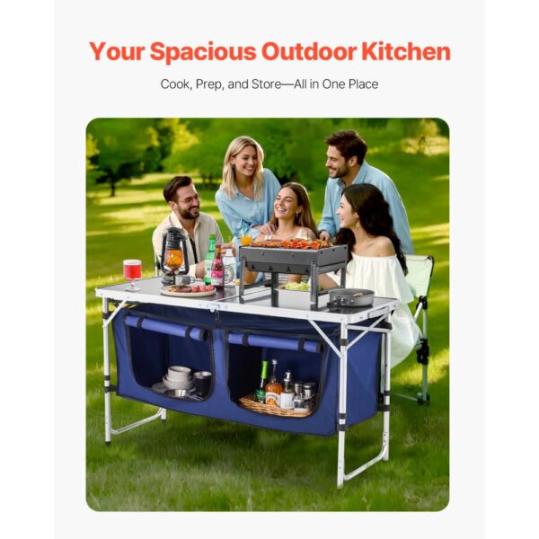 VEVOR Camping Küchentisch klappbarer Kochtisch Outdoor, 3-fach höhenverstellbar – Bild 2 VEVOR Camping Küchentisch klappbarer Kochtisch Outdoor, 3-fach höhenverstellbar – Bild 2