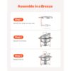 VEVOR Chafing Dish Buffet Speisenwärmer mit 4 Behältern in voller Größe (4,7 L pro) – Bild 5