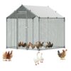 VEVOR Hühnerstall, 2x2x2 m begehbarer Hühnerauslauf mit Abdeckung, Enten- & Kaninchenkäfig