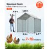 VEVOR Hühnerstall, 2x2x2 m begehbarer Hühnerauslauf mit Abdeckung, Enten- & Kaninchenkäfig – Bild 2