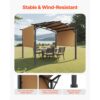 VEVOR Pergola 3x3 m, Gartenpavillon mit gewölbter Oberseite, Überdachung mit Schiebedach – Bild 2 VEVOR Pergola 3x3 m, Gartenpavillon mit gewölbter Oberseite, Überdachung mit Schiebedach – Bild 2