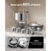 VEVOR Chafing Dish Set 4 x 4,7 L Runder Speisenwärmer für Buffet in Silber, Partys und Mobiles Catering – Bild 5
