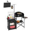 VEVOR Camping Küchentisch Outdoor Kochtisch, tragbare Kochstation aus Aluminium mit Lagerschrank & Tragetasche VEVOR Camping Küchentisch Outdoor Kochtisch, tragbare Kochstation aus Aluminium mit Lagerschrank & Tragetasche